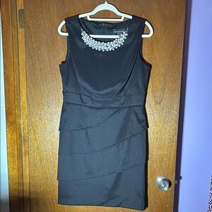 Connected Apparel Black Sleeveless Sheath Mini Dress